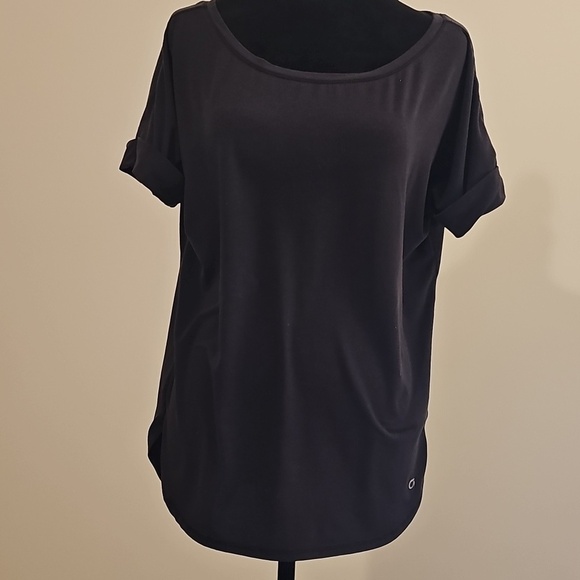 GAP Tops - GAPfit Breathe Graphite Black Cuffed Tunic Top